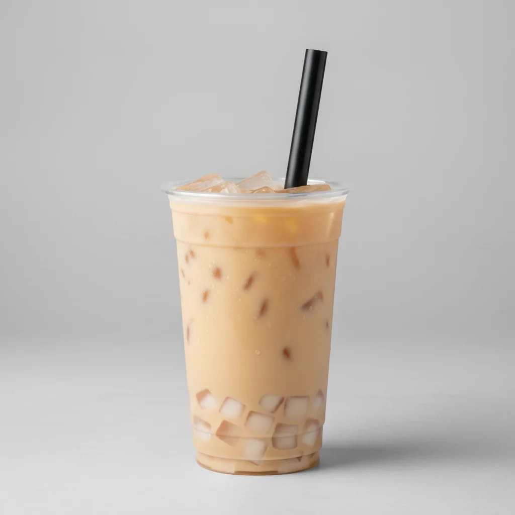 50% Sweetness Four Seasons Milk Tea with Lychee Jelly [24 oz]
