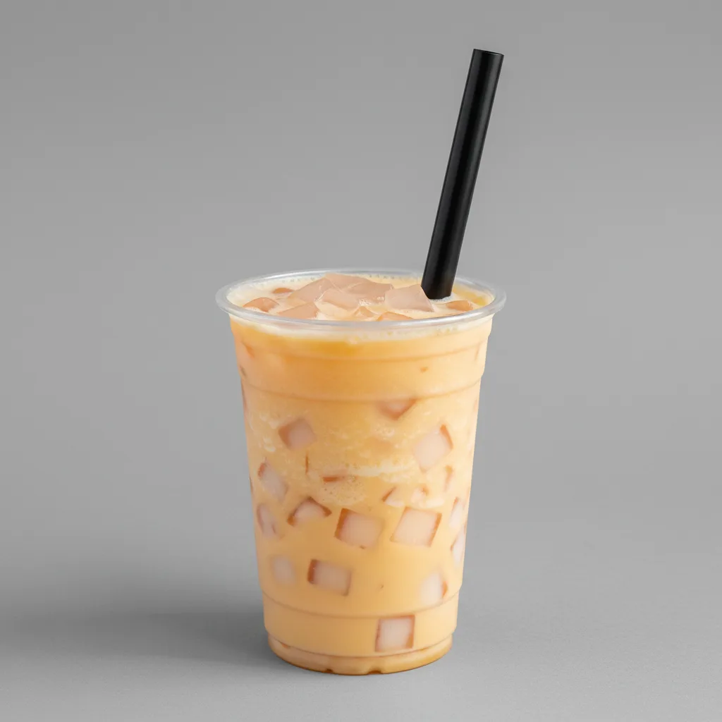 50% Sweetness Orange Yakult with Lychee Jelly [24 oz]