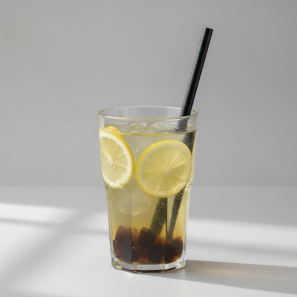Fresh Lemon Green Tea with Grass Jelly [16 oz]