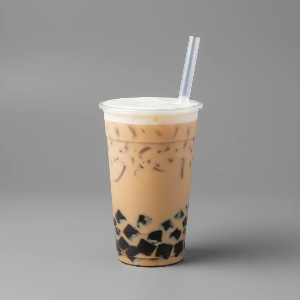 Four Seasons Milk Tea with Grass Jelly [24 oz]
