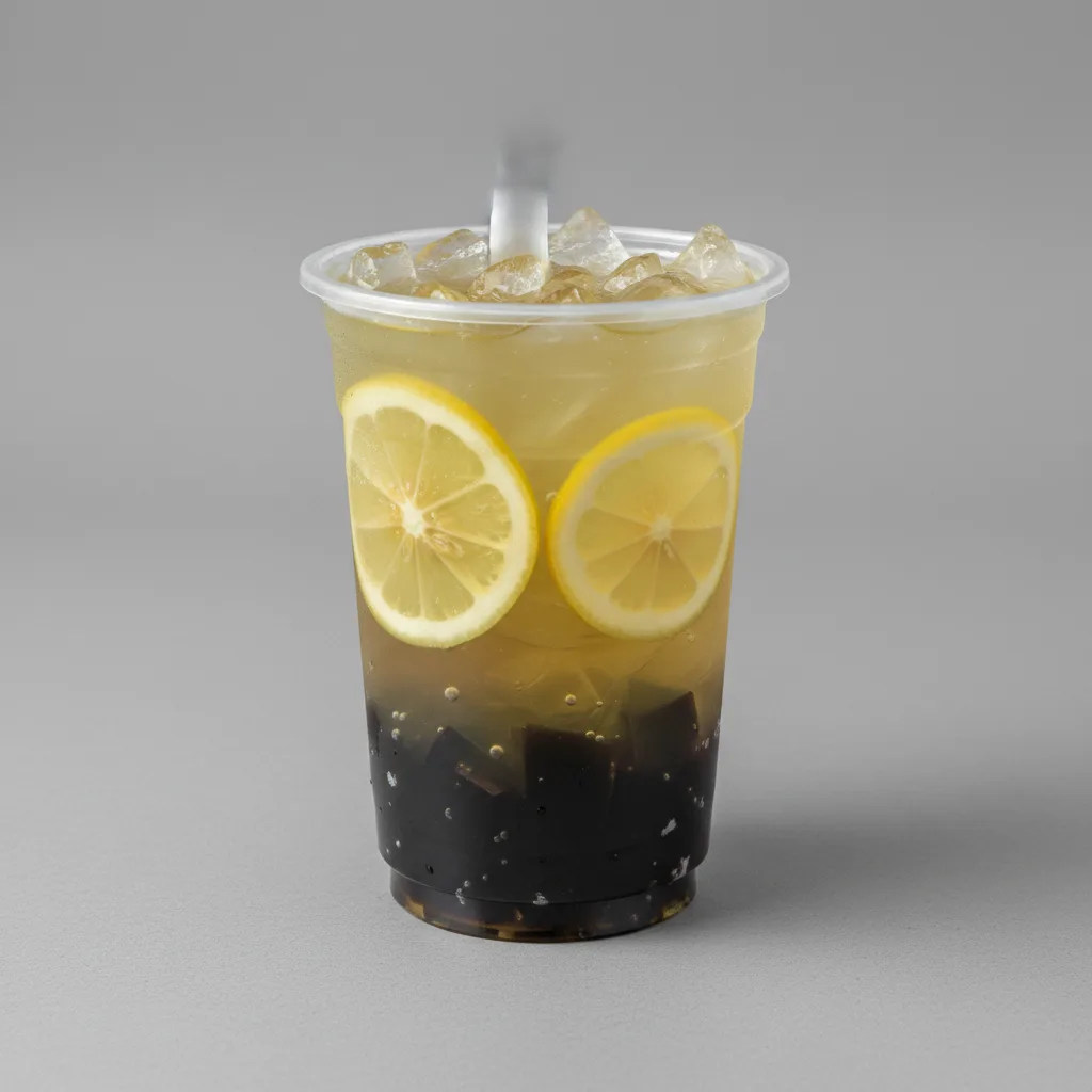 Fresh Lemon Green Tea with Grass Jelly [24 oz]