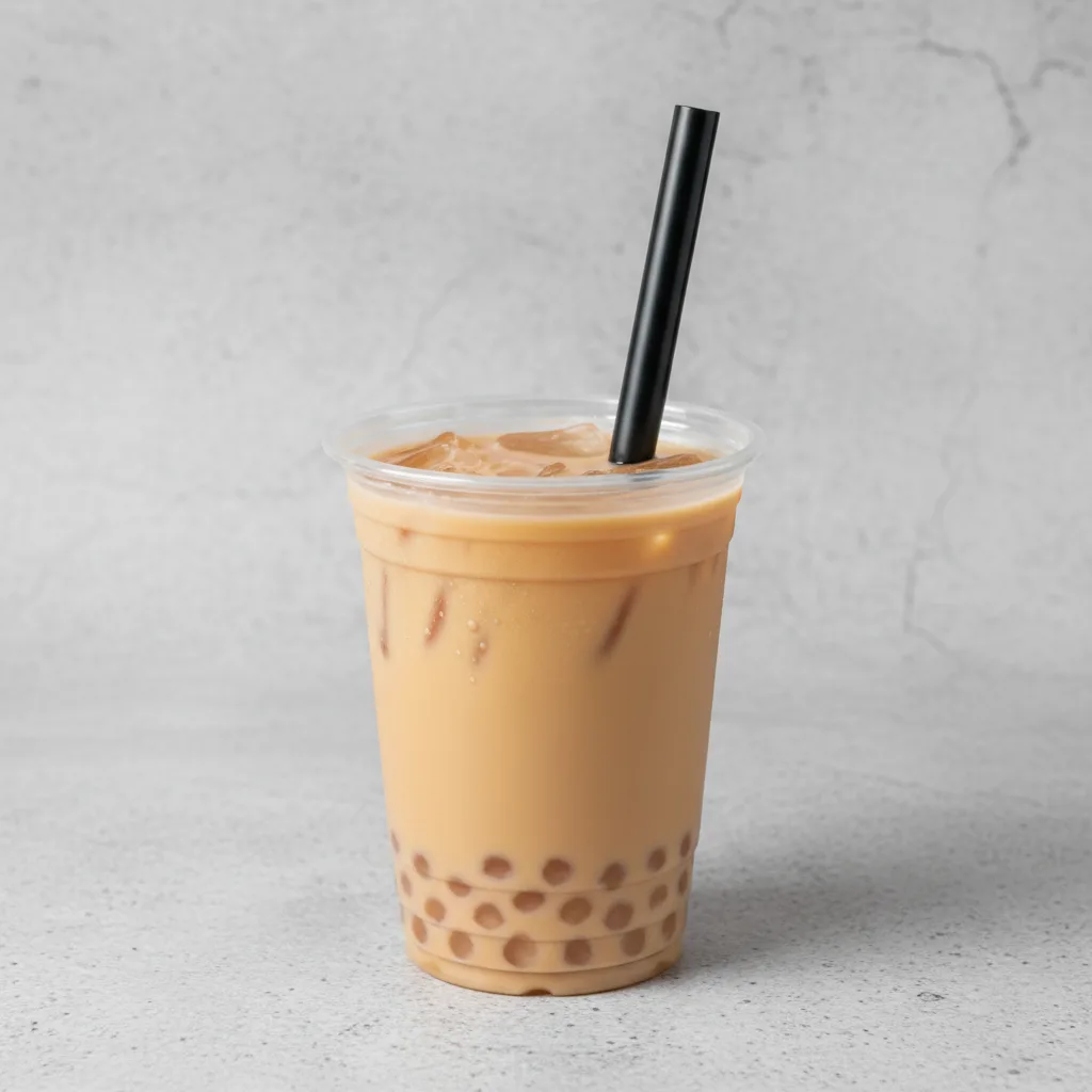 25% Sweetness Four Seasons Milk Tea with Crystal Boba [16 oz]
