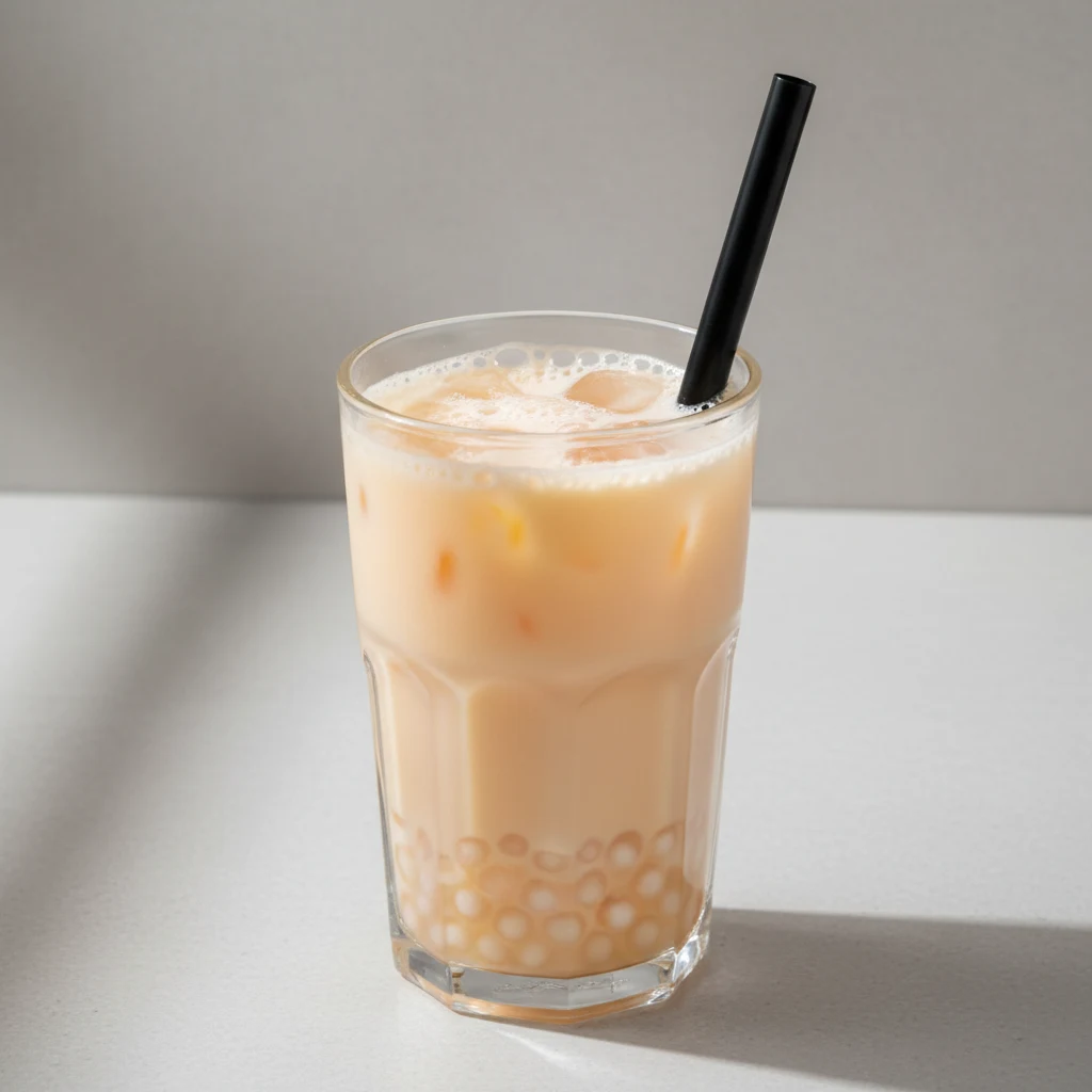 25% Sweetness Orange Yakult with Crystal Boba [16 oz]