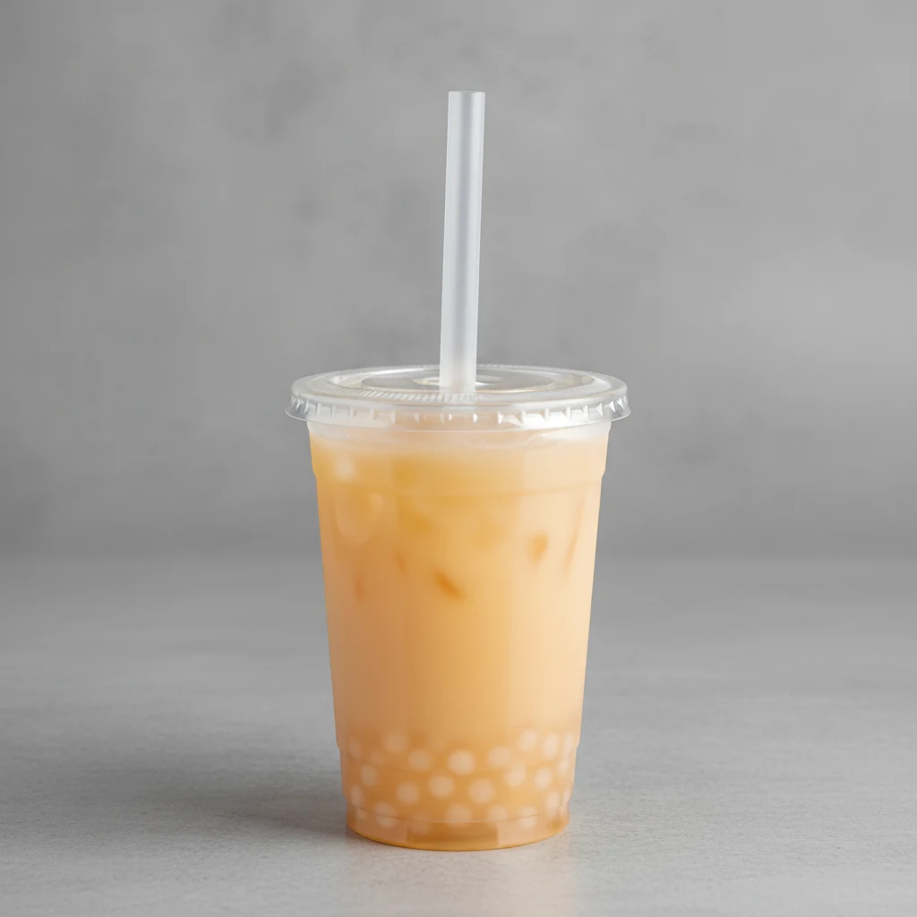 50% Sweetness Orange Yakult with Crystal Boba [16 oz]