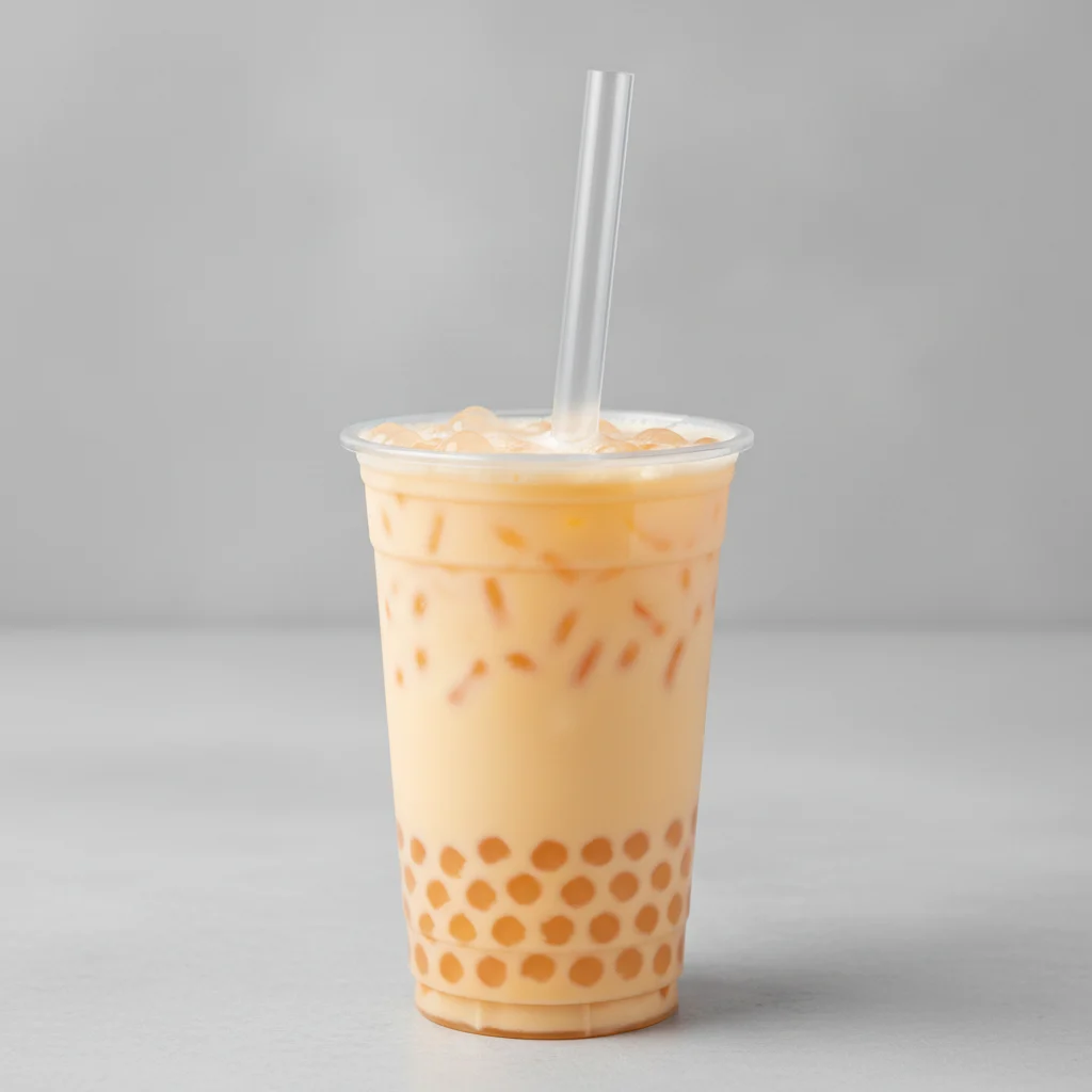 50% Sweetness Orange Yakult with Crystal Boba [24 oz]