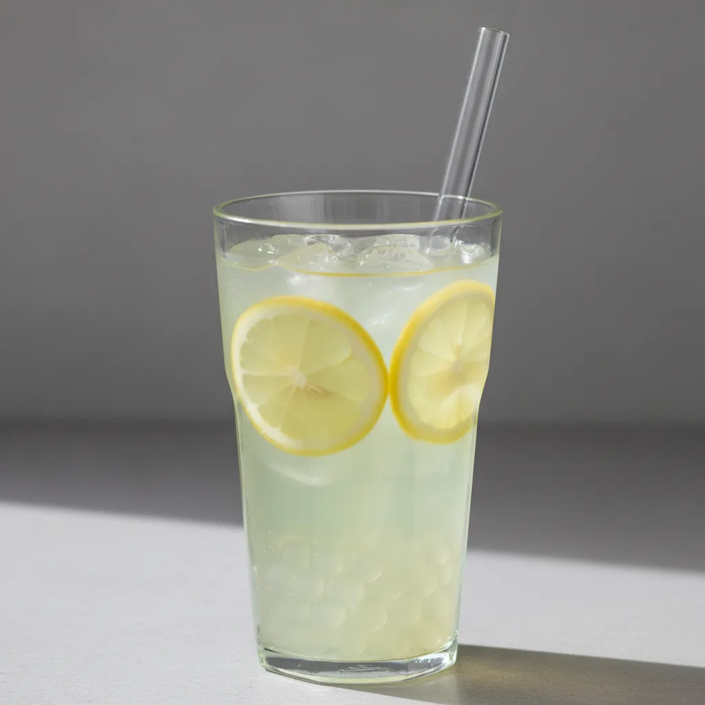 Fresh Lemon Green Tea with Crystal Boba [24 oz]