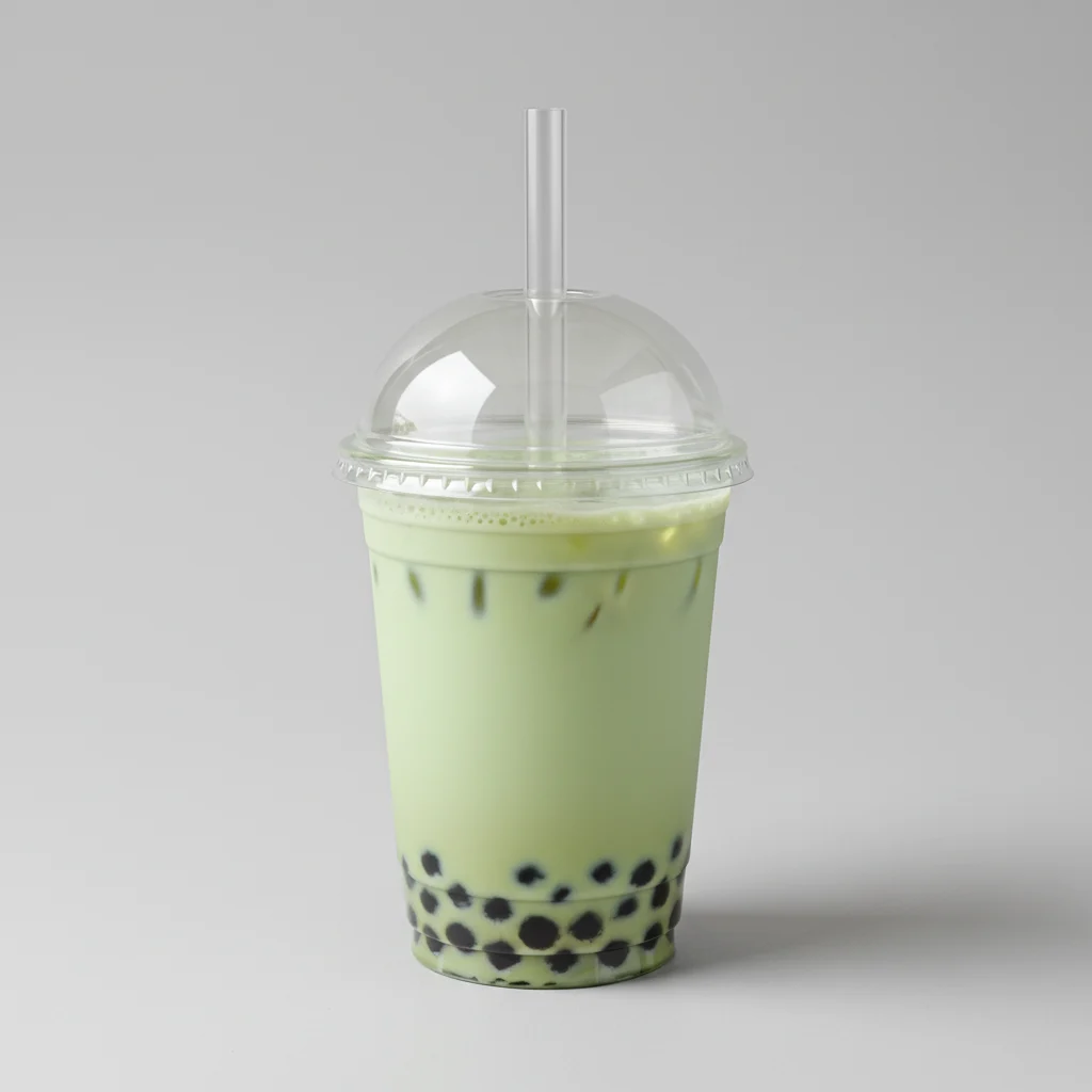 25% Sweetness Green Milk Tea with Boba [16 oz]