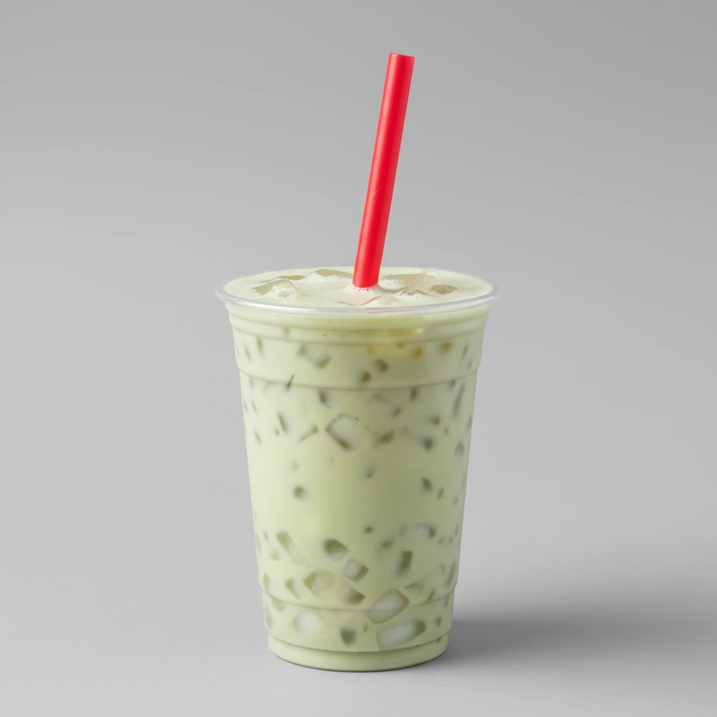 Sweetness Green Milk Tea with Lychee Jelly [16 oz]