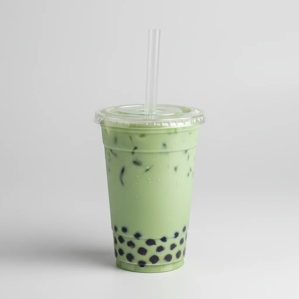 Green Milk Tea with Boba [24 oz]