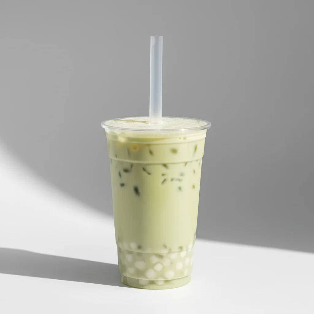 Sweetness Green Milk Tea with Lychee Jelly [24 oz]