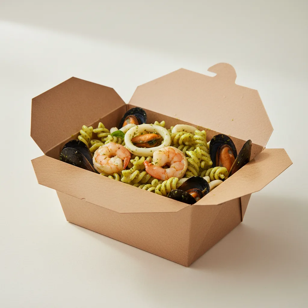 Pasta With Seafood - Pesto Pasta With Seafood - Pesto