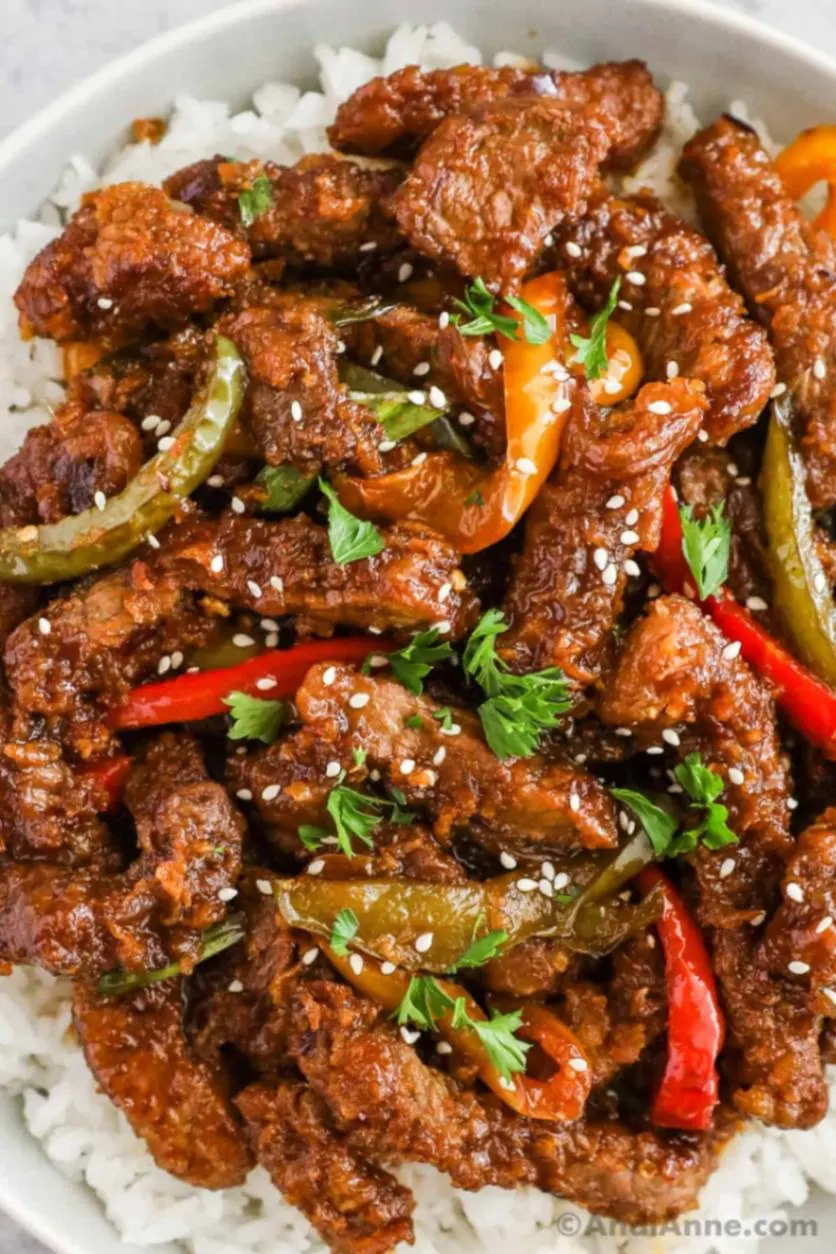 Mongolian Beef and White Rice [Small]