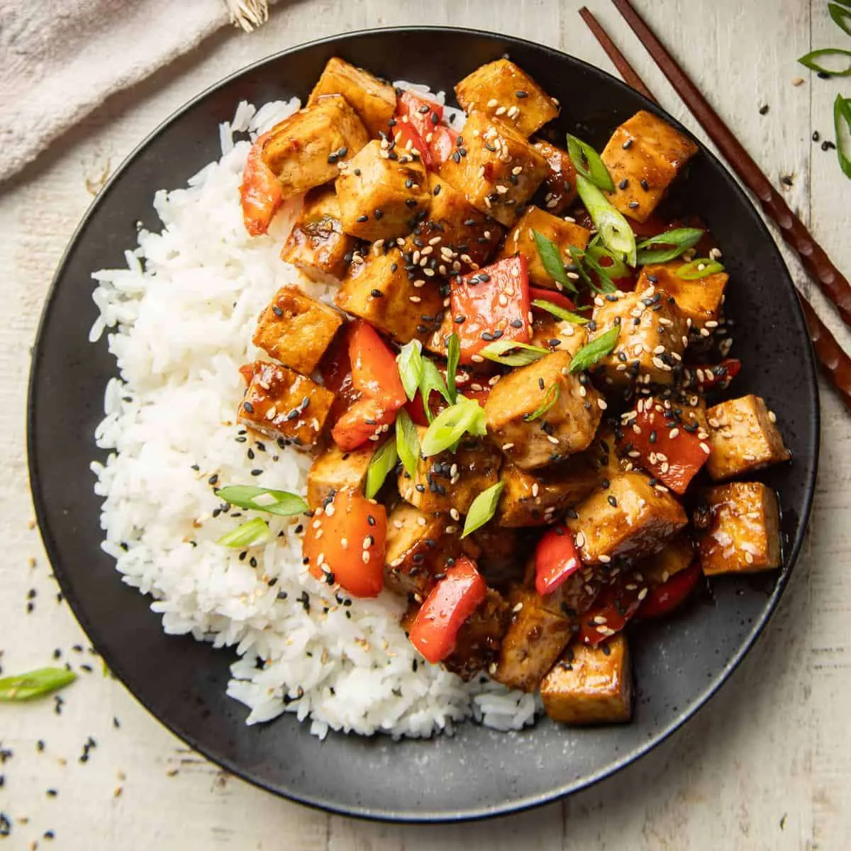 Szechuan Tofu and White Rice [Small]
