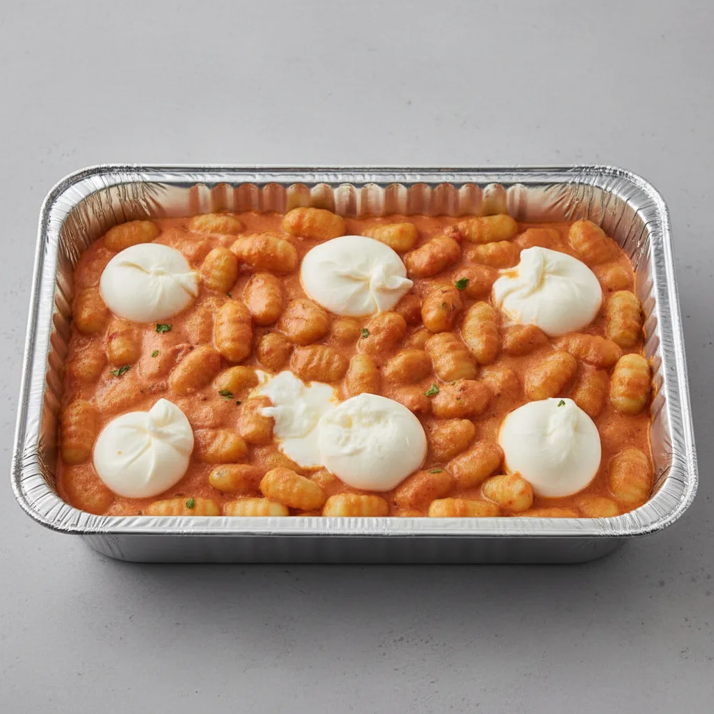 Gluten-free Gnocchi Alla Vodka with Burrata - Full Tray Gluten-free Gnocchi Alla Vodka with Burrata - Full Tray