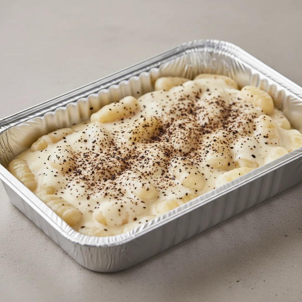 Gnocchi Black Truffle Cacio E Pepe - Half Tray Gnocchi Black Truffle Cacio E Pepe - Half Tray
