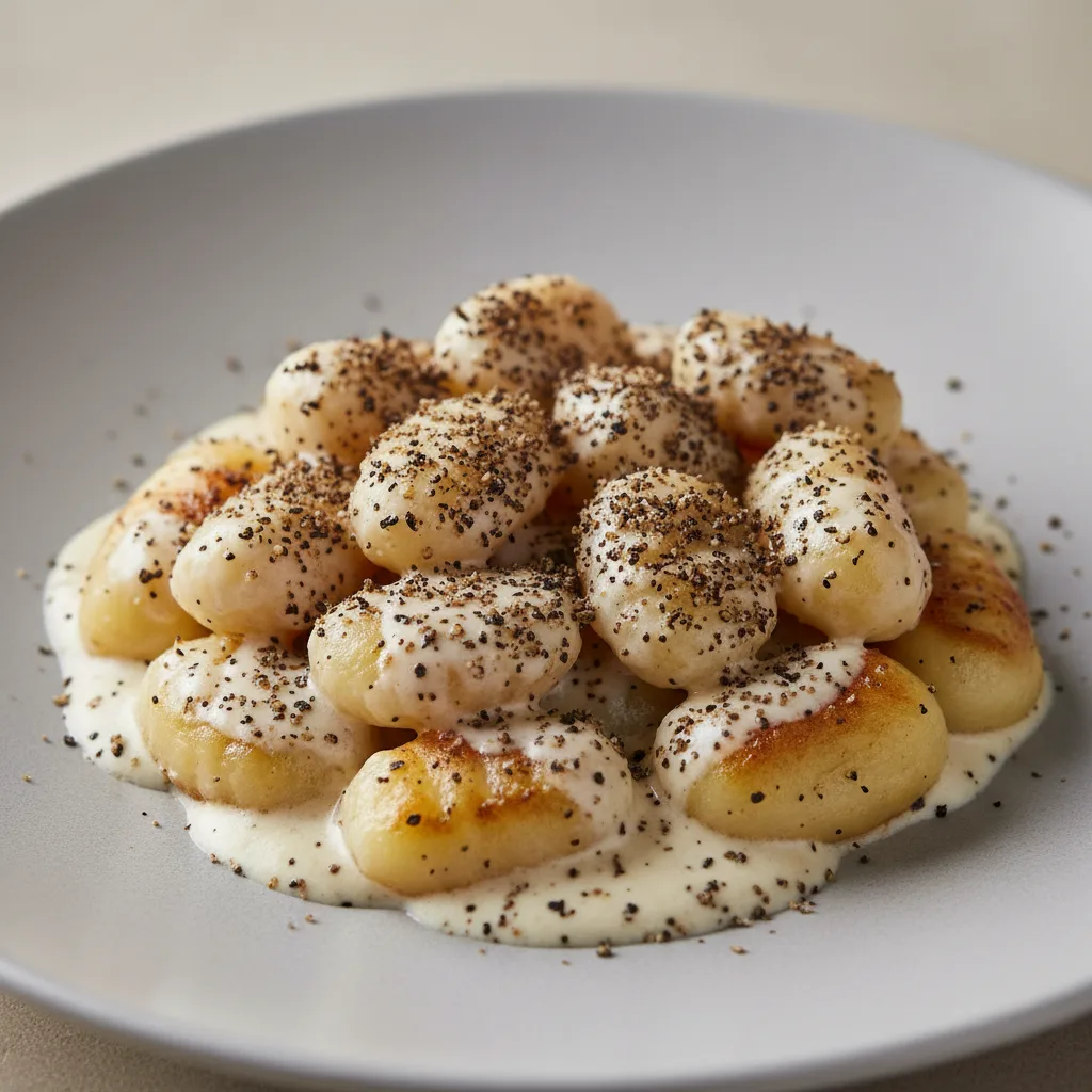 Gnocchi Black Truffle Cacio E Pepe Gnocchi Black Truffle Cacio E Pepe