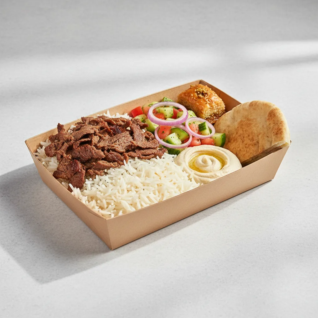 Beef Shawarma Boxed Meal Beef Shawarma Boxed Meal