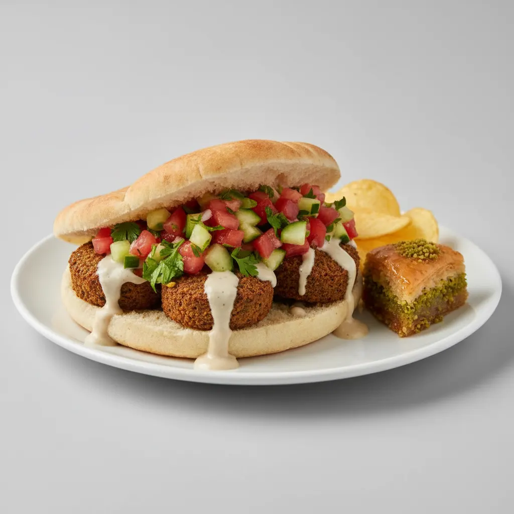 Falafel Sandwich - Pita Bread Falafel Sandwich - Pita Bread