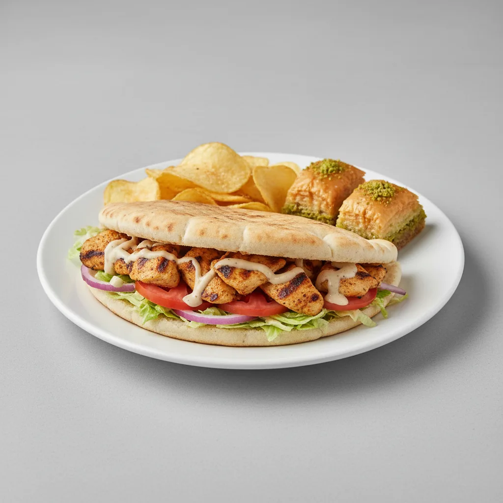Chicken Kabob Sandwich - Pita Bread Chicken Kabob Sandwich - Pita Bread