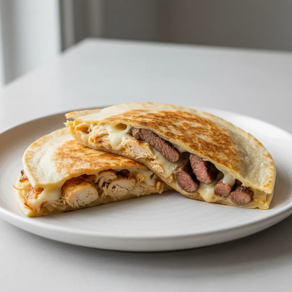 Quesadillas - Chicken & Steak (flour Tortillas) Quesadillas - Chicken & Steak (flour Tortillas)