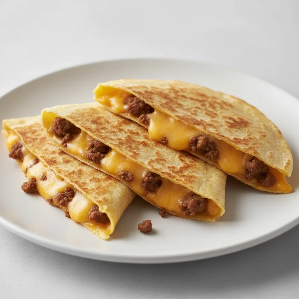 Quesadillas - Cheese & Ground Beef (corn Tortillas) Quesadillas - Cheese & Ground Beef (corn Tortillas)