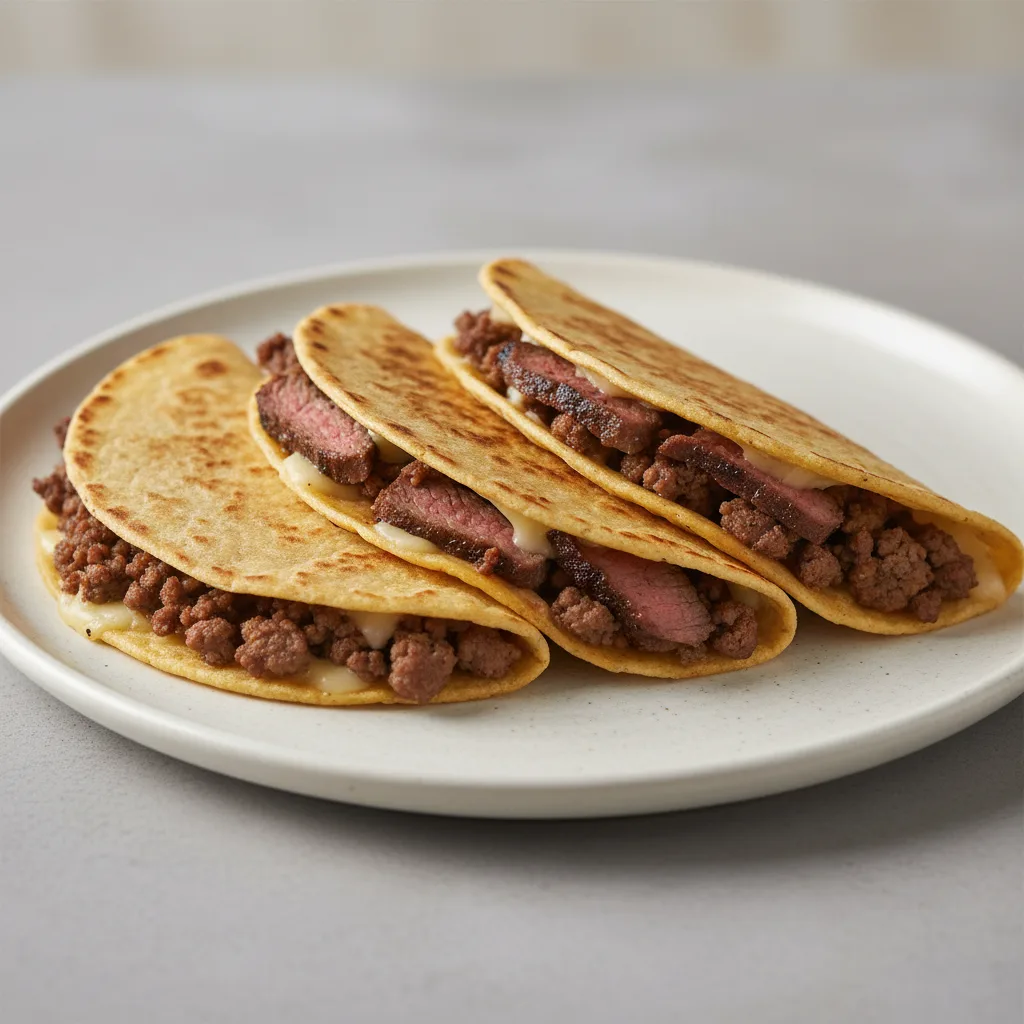 Quesadillas - Ground Beef & Steak (corn Tortillas) Quesadillas - Ground Beef & Steak (corn Tortillas)