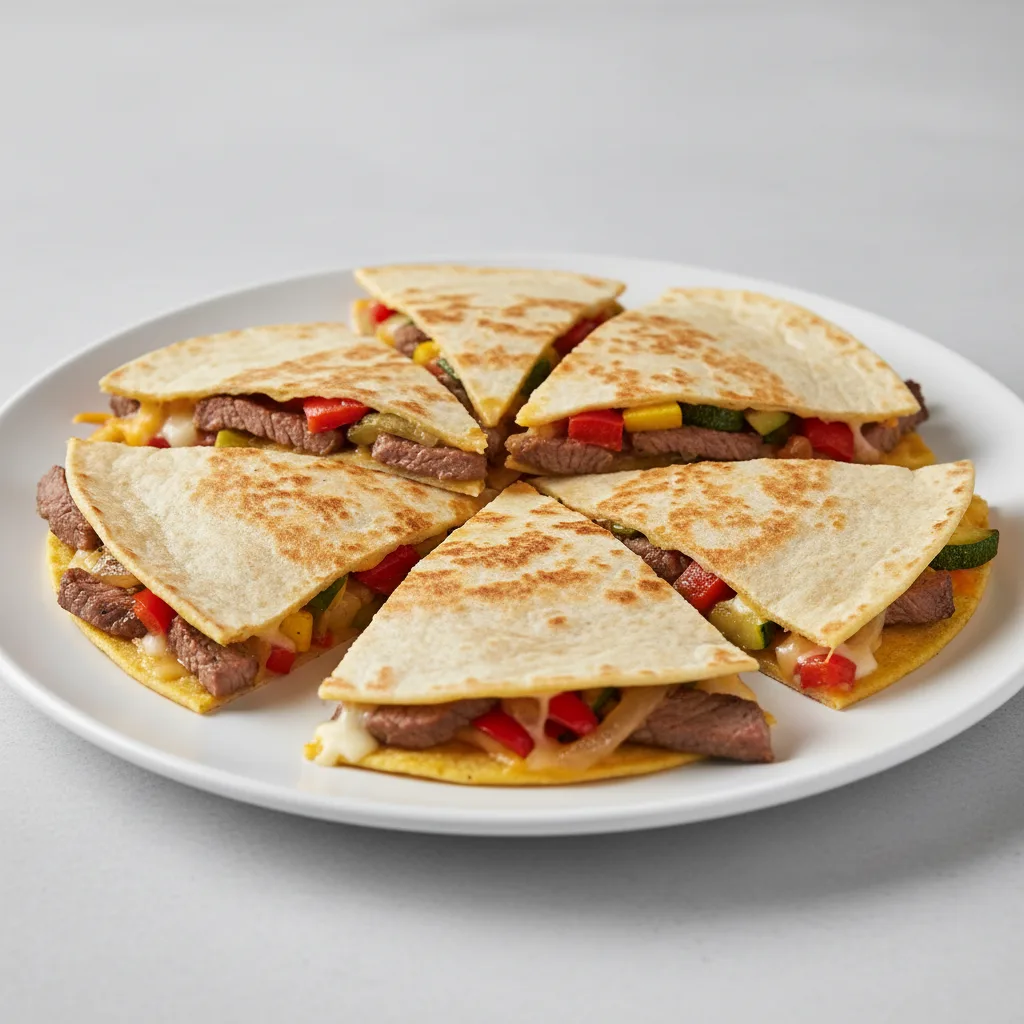 Quesadillas - Steak & Veggie (mixed Tortillas) Quesadillas - Steak & Veggie (mixed Tortillas)