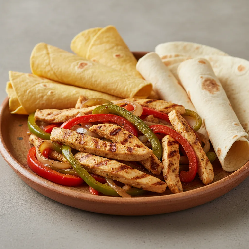 Fajitas - Chicken & Veggie (mixed Tortillas) Fajitas - Chicken & Veggie (mixed Tortillas)