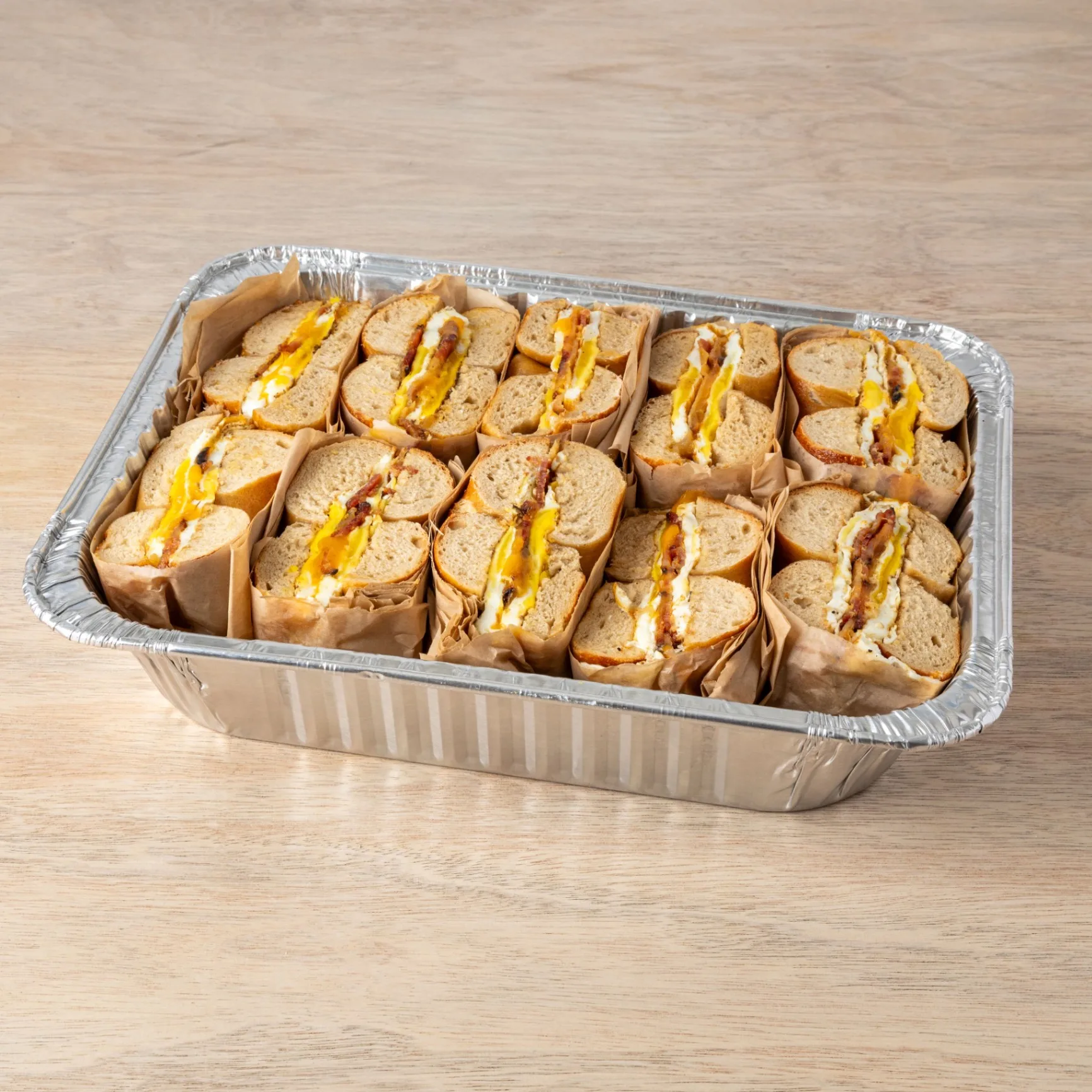 Bagel Breakfast Sandwich Tray — Bacon, Egg and Cheese