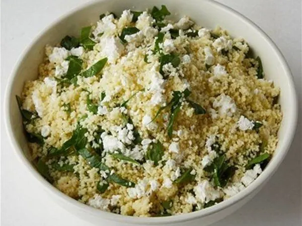 Couscous with Spinach and Feta