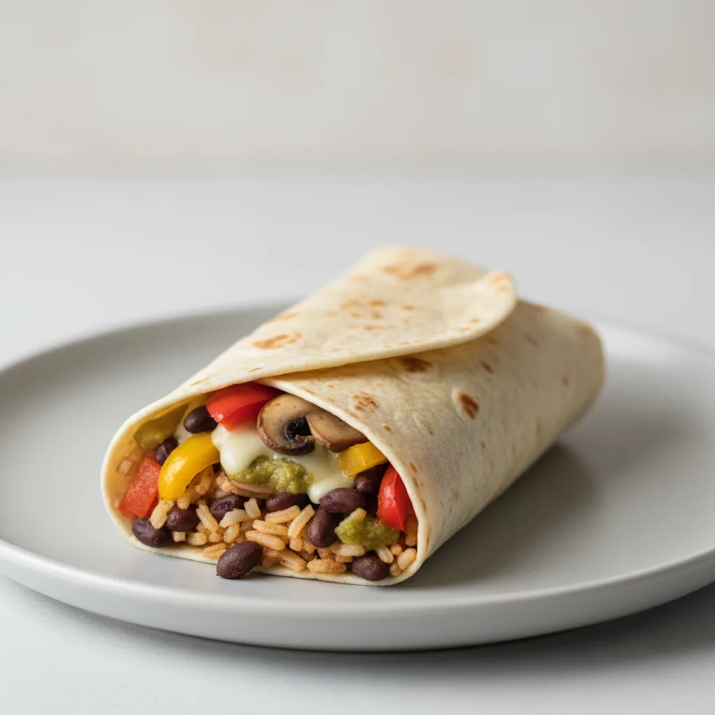 Bell peppers & Mushrooms Burrito (Vegetarian) Bell peppers & Mushrooms Burrito (Vegetarian)
