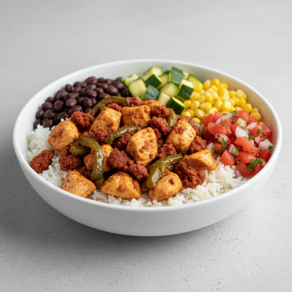 Chicken Alambres Rice Bowl Chicken Alambres Rice Bowl