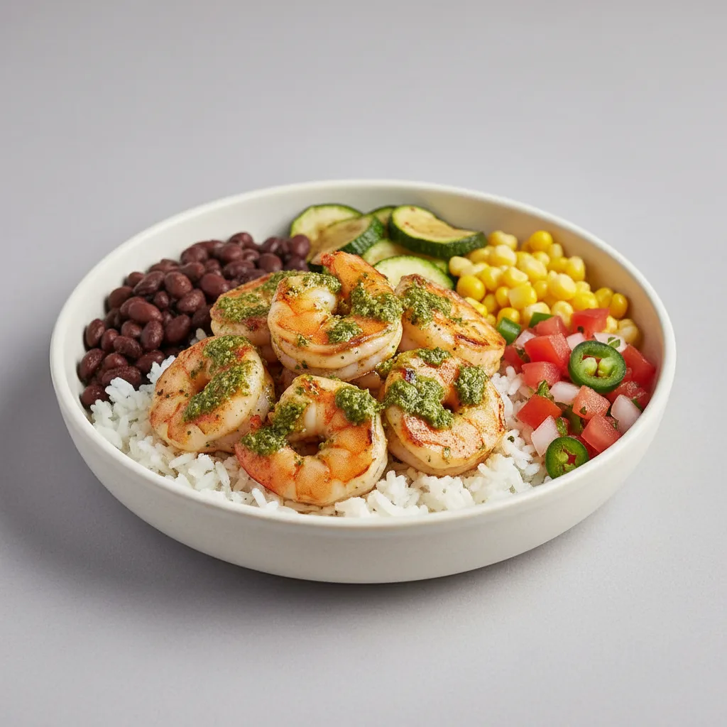 Grilled Prawns with Chimichurri Rice Bowl Grilled Prawns with Chimichurri Rice Bowl
