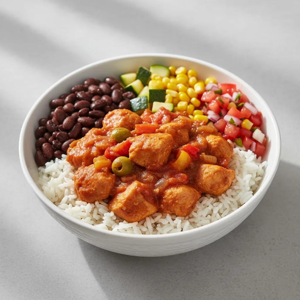Chicken Fricassee, Rice Bowl Chicken Fricassee, Rice Bowl