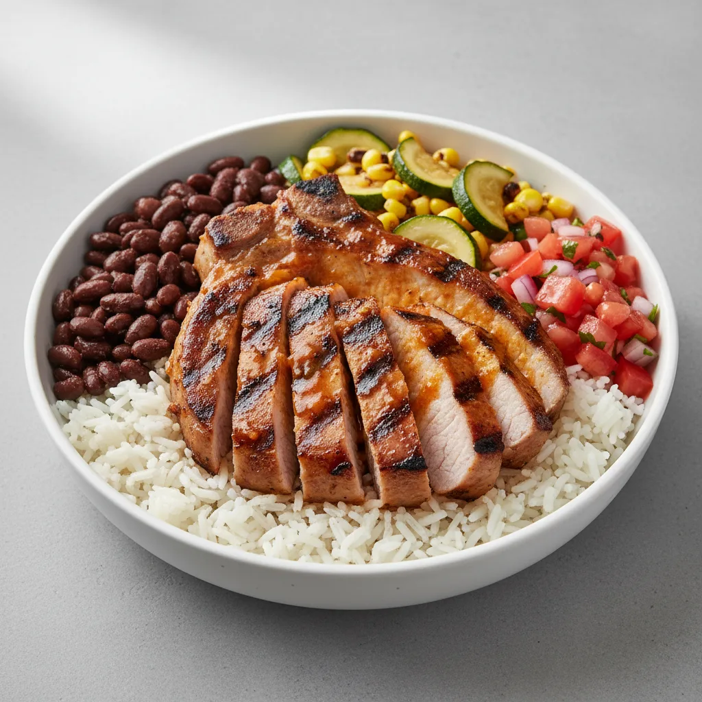Mojo Pork Chop Rice Bowl Mojo Pork Chop Rice Bowl