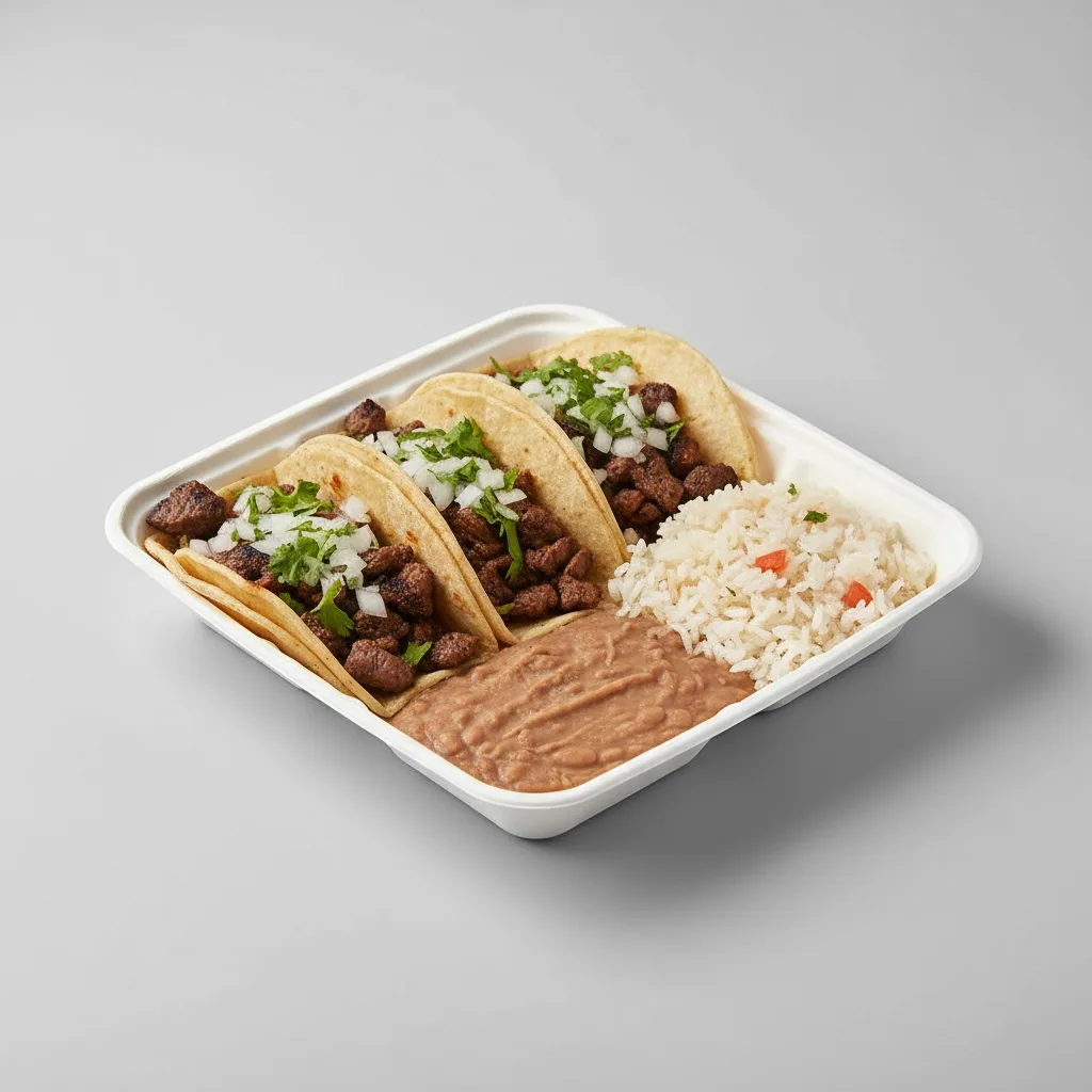 3 Taco Combo Box — Asada