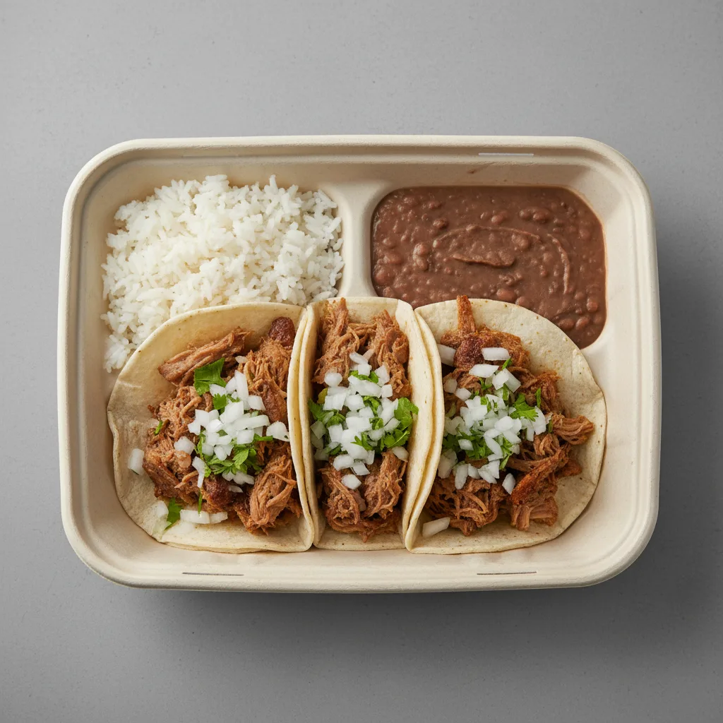 3 Taco Combo Box — Carnitas
