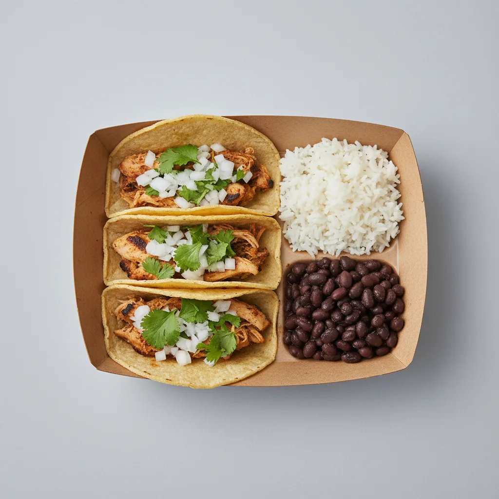 3 Taco Combo Box — Chicken