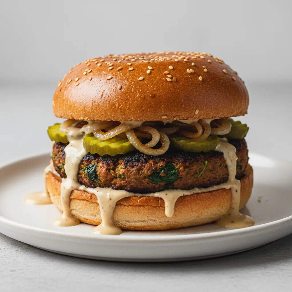 Classic Vegan Spin Burger Burger