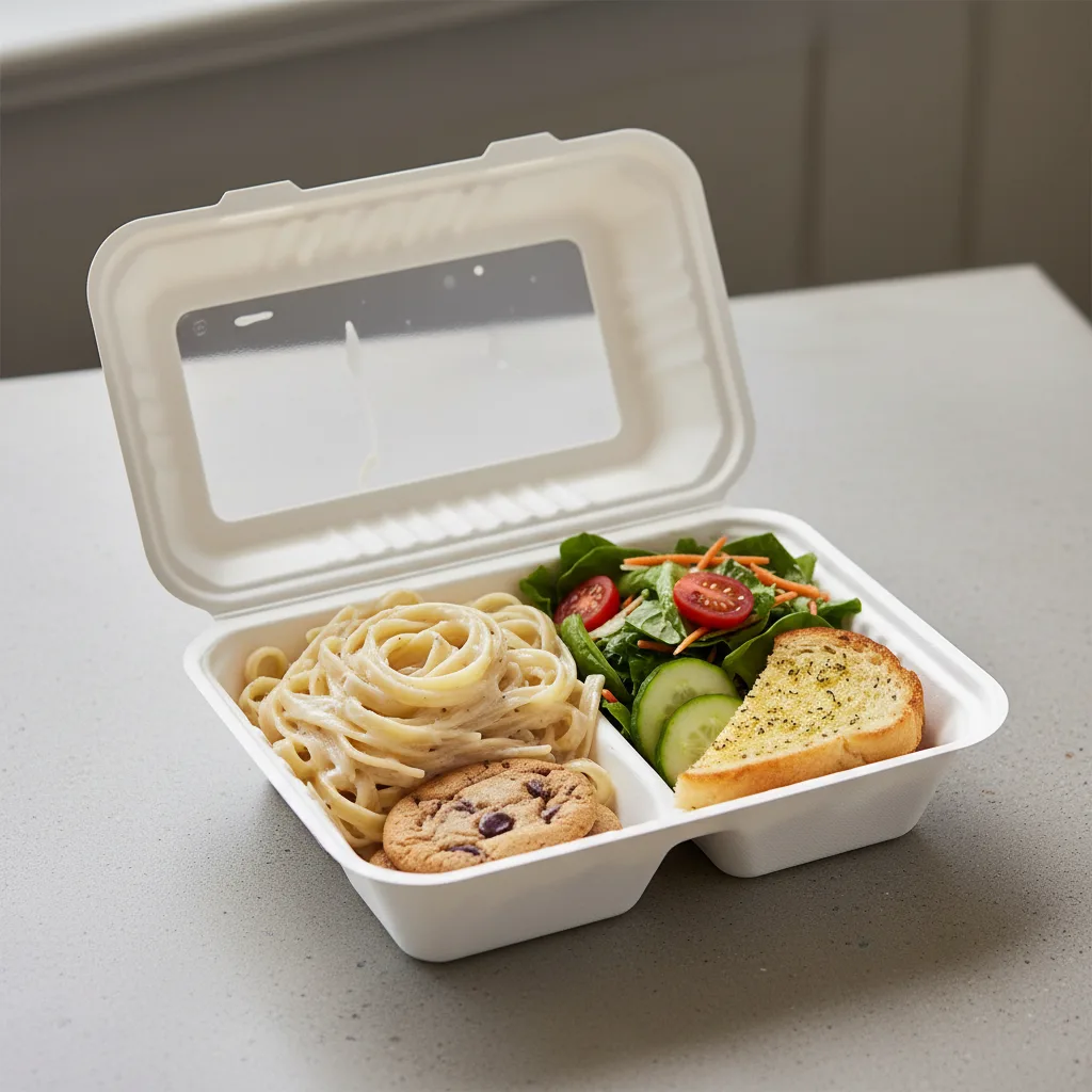 Fettuccine Alfredo Boxed Lunch - Garden Salad Fettuccine Alfredo Boxed Lunch - Garden Salad