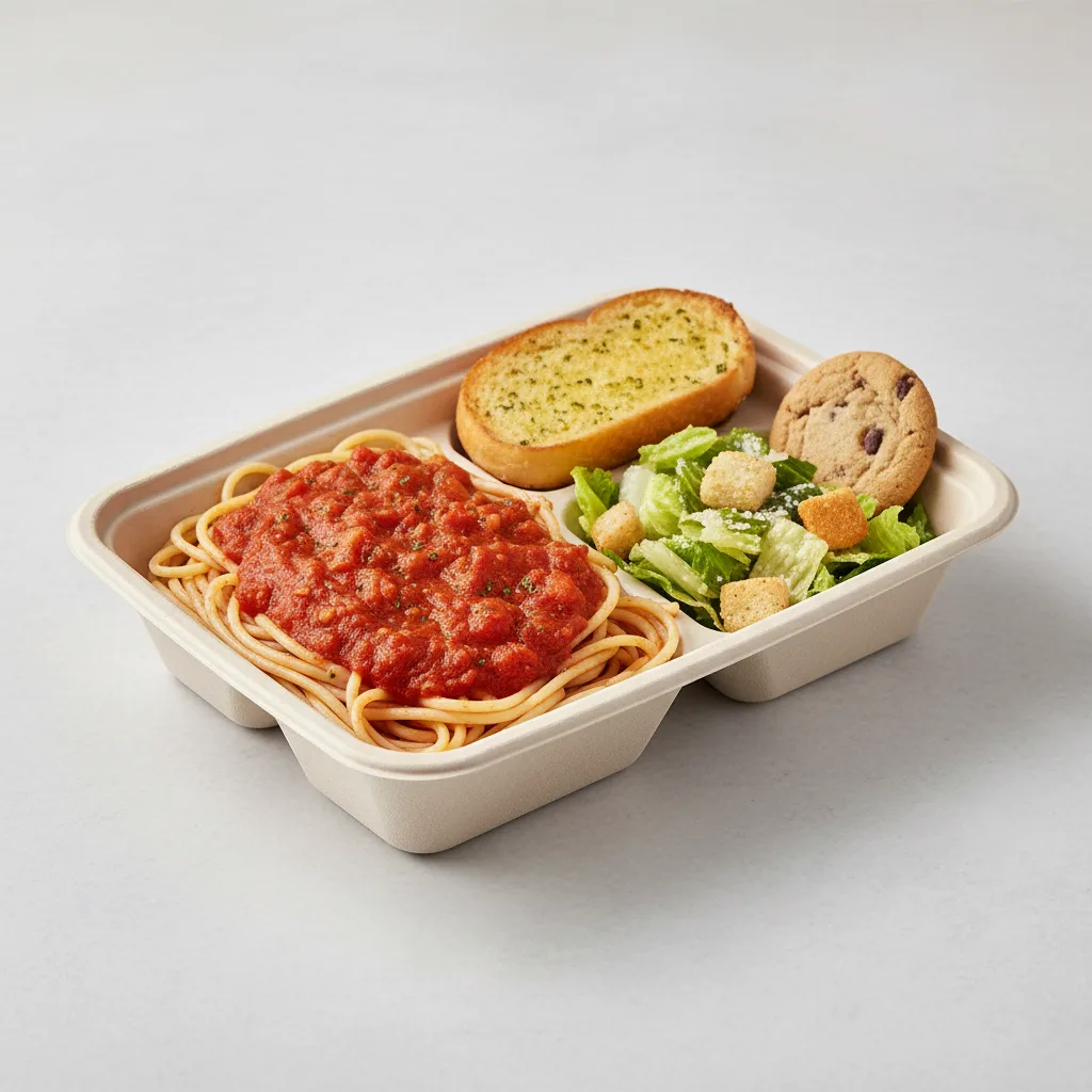 Spaghetti Marinara Boxed Lunch - Caesar Salad Spaghetti Marinara Boxed Lunch - Caesar Salad