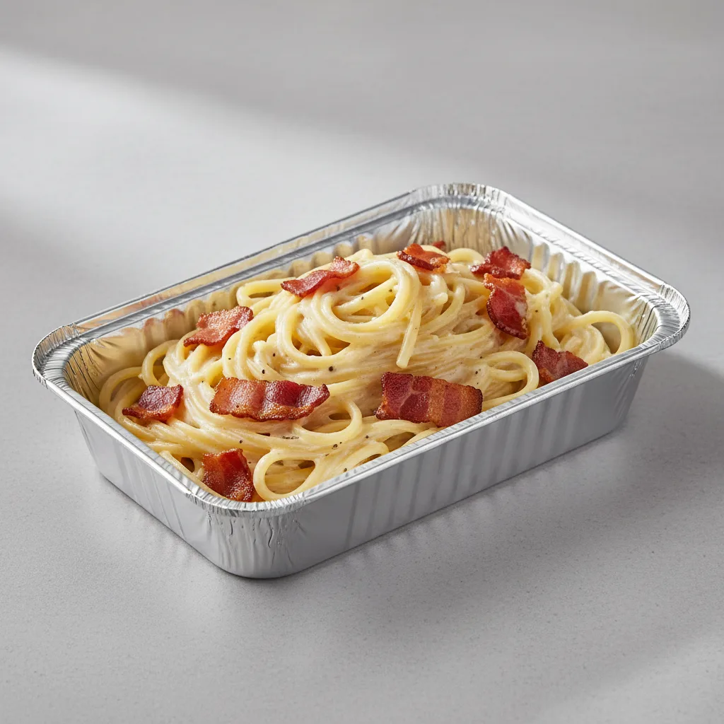 Fettuccine Alfredo Pasta Tray - Bacon Fettuccine Alfredo Pasta Tray - Bacon