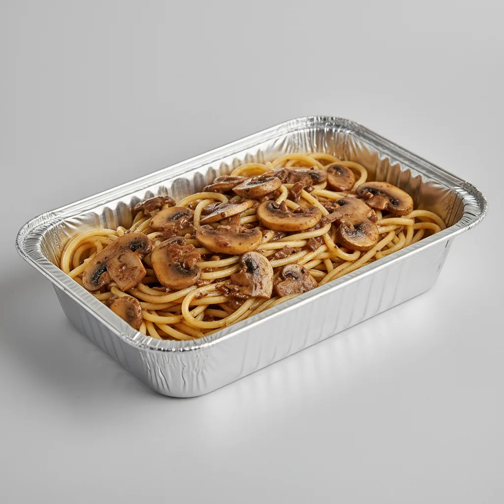 Spaghetti Tray - Spaghetti With Mushroom Sauce Spaghetti Tray - Spaghetti With Mushroom Sauce