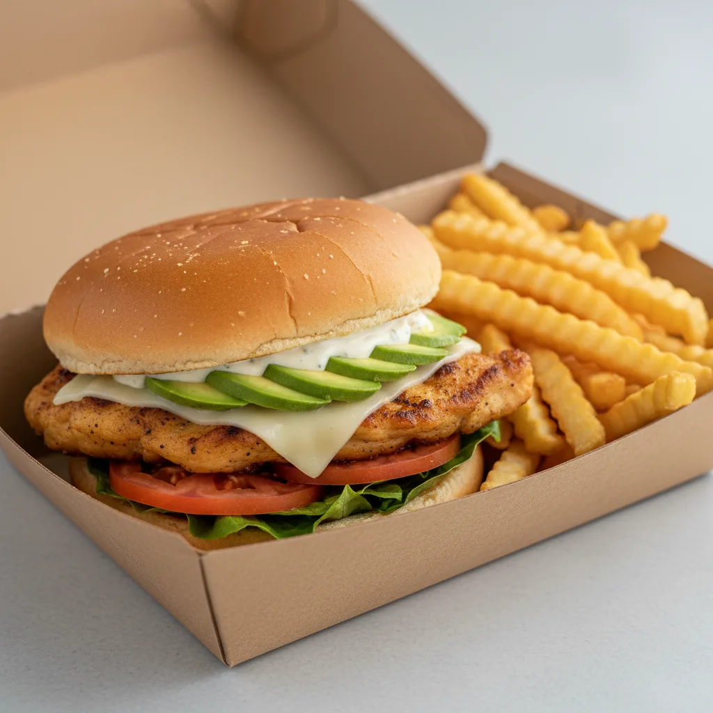 B'igi Malibu Chicken Box - Gluten Free Bun - Fries B'igi Malibu Chicken Box - Gluten Free Bun - Fries