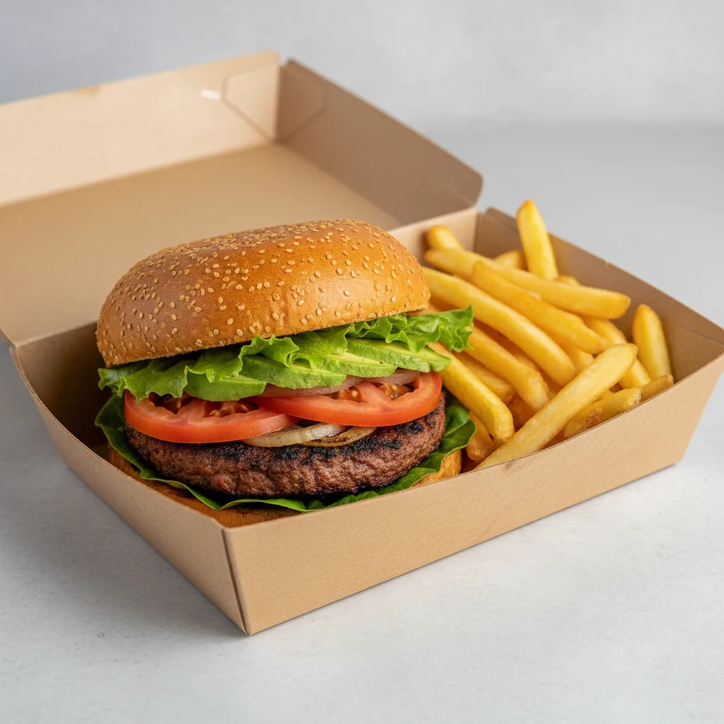 B'igi Garden Burger Box - Vegan Gluten Free - Fries B'igi Garden Burger Box - Vegan Gluten Free - Fries
