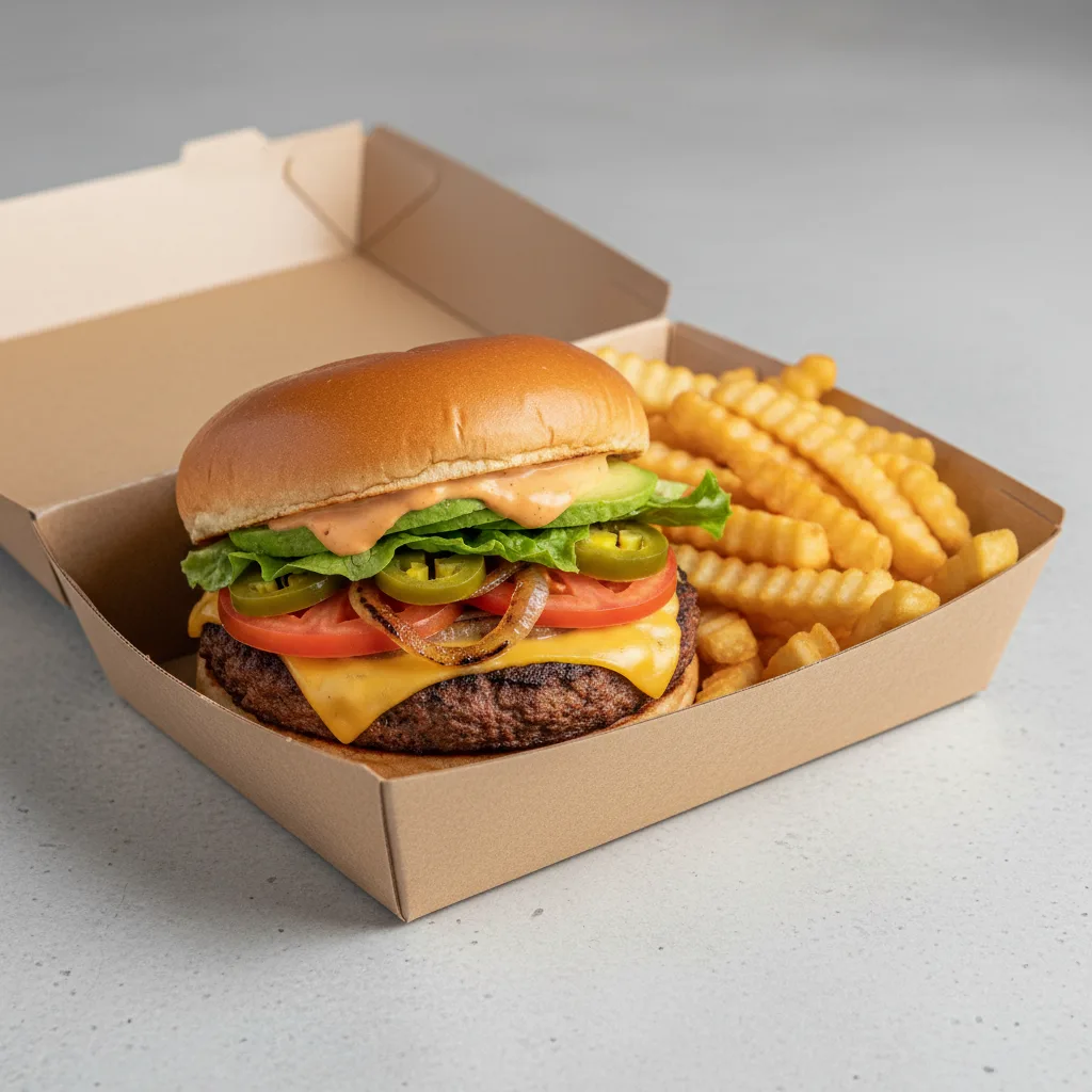 B'igi Spicy Garden Burger Box - Fries B'igi Spicy Garden Burger Box - Fries