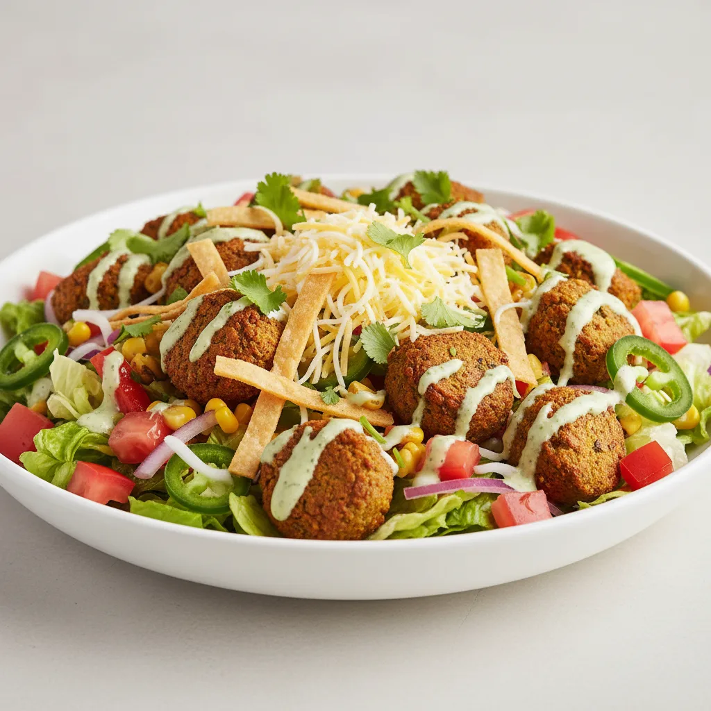 Open Taco Salad - Falafel Open Taco Salad - Falafel