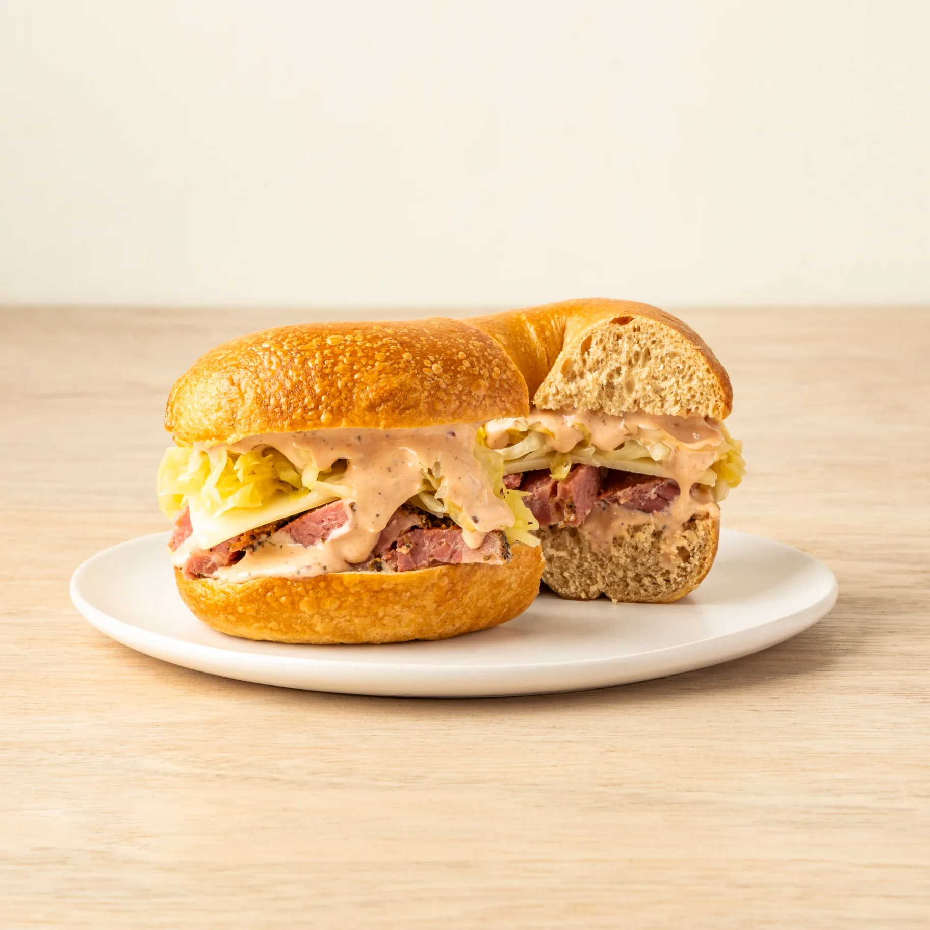 Reuben Bagel Sandwich
