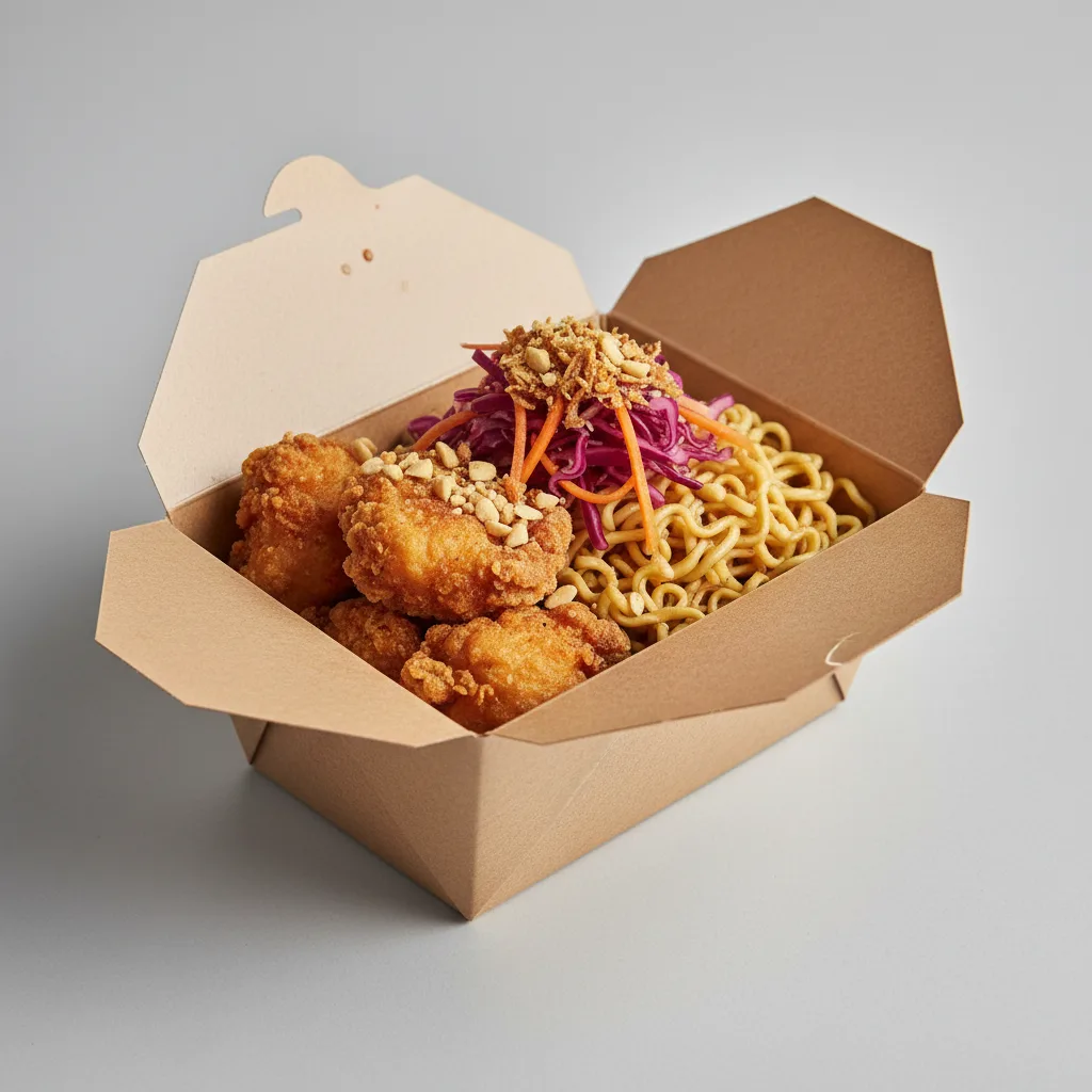 Bowl Boxed Lunch — Crispy Chicken with Noodles