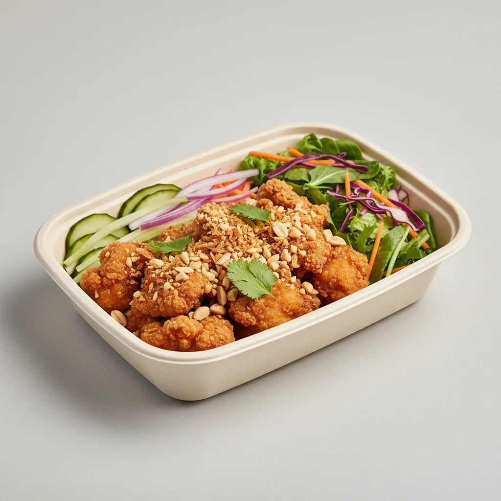 Bowl Boxed Lunch — Crispy Chicken with Salad